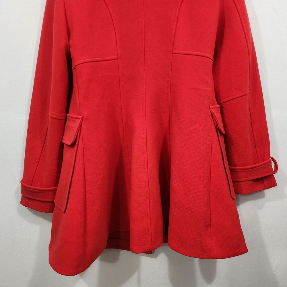 Anthropologie Maeve Fit & Flare Trench Pea Coat Double-breasted Button-Front XS - Picture 15 of 16